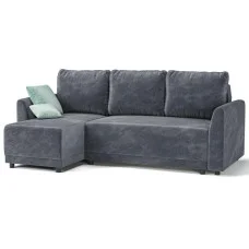 Corner sofa Zurich dark gray